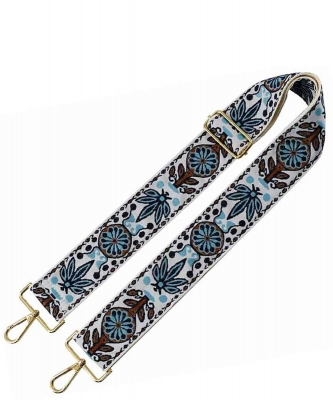 2" Wide Tribal Pattern Guitar Bag Strap SS050F1 TAN